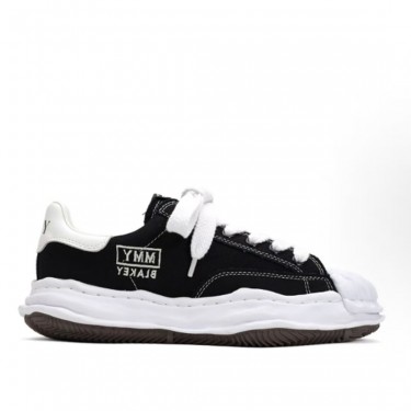 메종 미하라 야스히로 Blakey 로고 컴포트 레이스업 스니커즈 블랙