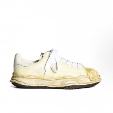 메종 미하라 야스히로 Blakey 로고 레이스업 스니커즈 화이트 남녀공용