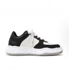 메종 미하라 야스히로 Blakey 로고 컴포트 레이스업 스니커즈 블랙