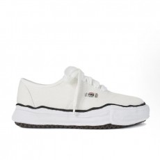 메종 미하라 야스히로 Blakey 로고 레이스업 스니커즈 화이트 남녀공용