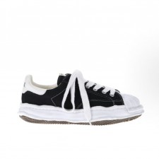 메종 미하라 야스히로 Blakey 로고 컴포트 레이스업 스니커즈 블랙