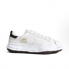 메종 미하라 야스히로 Shell Toe 화이트 레더 스니커즈 남녀공용