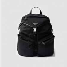 프라다 2VZ111 리나일론 백팩 블랙 명품 가방 사피아노 가죽 디테일