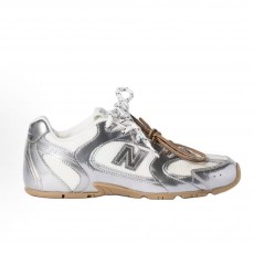 뉴발란스 x 미우미우 530 에디션 소가죽 리퀴드 실버 로우 스니커즈 (GD공장)