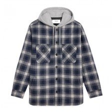 셀린느체크 캐시미어 후드 셔츠 자켓 (X공장)