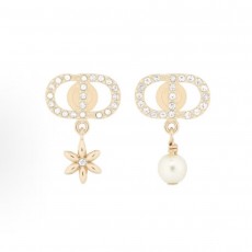 디올 CD 로고 메탈 이어링 여성 연골드