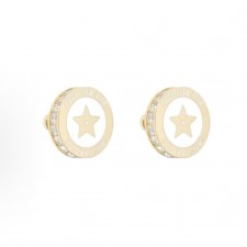 디올 디올 나이트 코드 크리스탈 이어링 남녀공용 골드