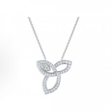 해리 윈스턴 우아한 펜던트 네크리스 여성 화이트 골드