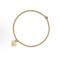 티파니 앤 코 심플 하트 펜던트 18K 골드 브레이슬릿 여성 골드