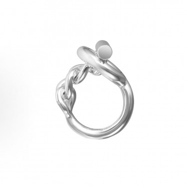 에르메스 크루아제트 굵은 디자인 925 실버 링 대형