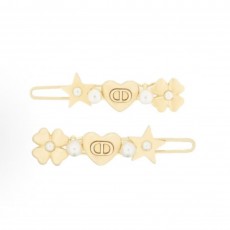 디올 정교한 디자인 골드 메탈 헤어핀 여성용 골드