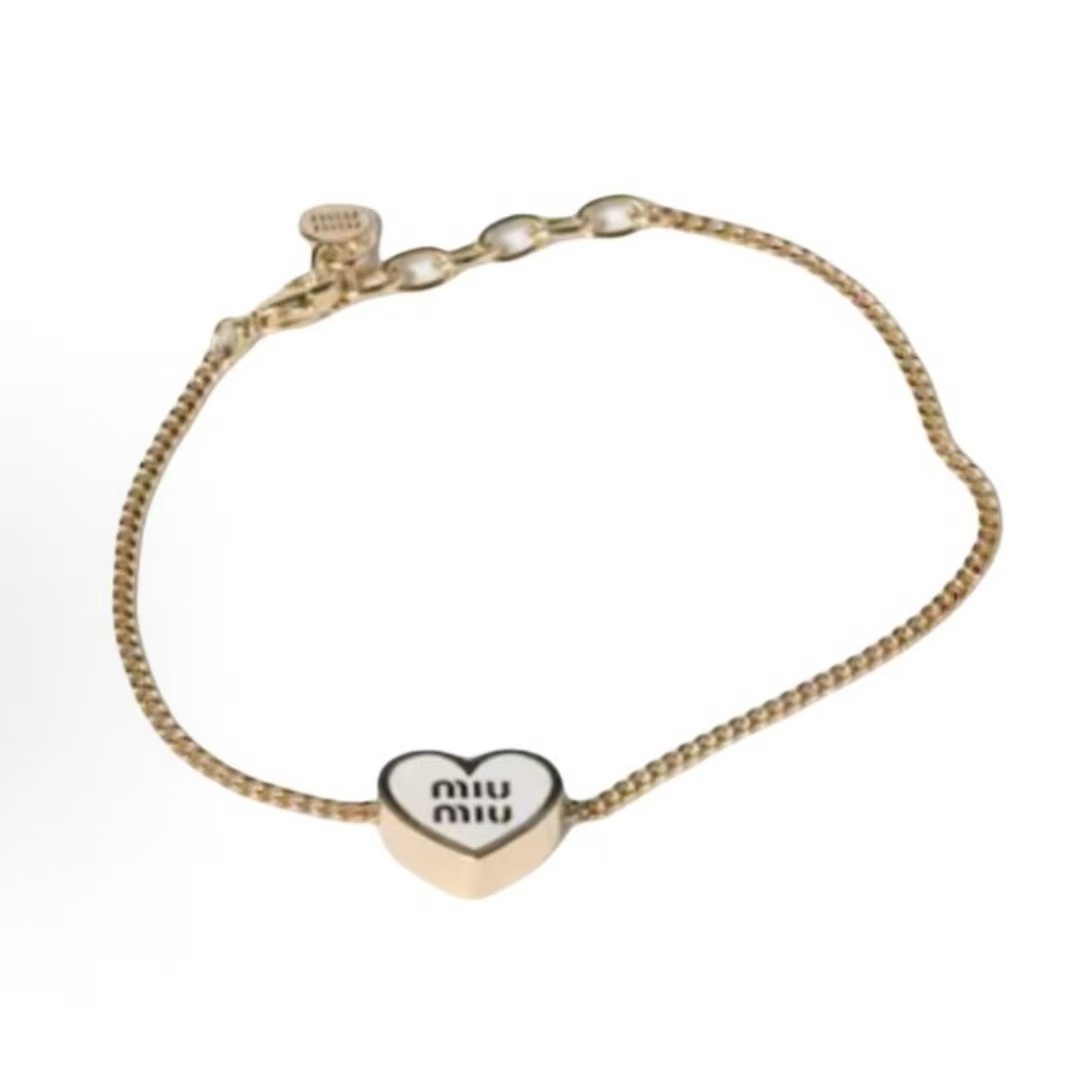 미우미우 하트 디자인 브라스 팔찌 남녀공용