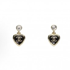 샤넬 25B 가을겨울 브랜드 디자인 스터드 이어링 남녀공용 블랙