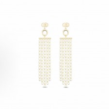 디올 라 파리지엔느 CD 로고 레진 이어링 여성용 골드