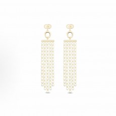 디올 라 파리지엔느 CD 로고 레진 이어링 여성용 골드