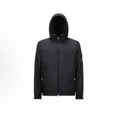 몽클레르 FW24 Etiache 솔리드 컬러 후드 지퍼 트렌치 재킷 남성용 (탑몽X)