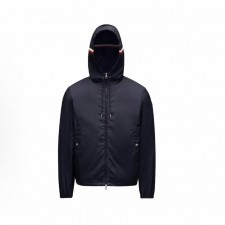 몽클레르 남성 Grimpeurs 로고 패치 후드 롱슬리브 지퍼 재킷 블루 (탑몽X)