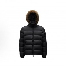 몽클레르 Marque 시리즈 솔리드 컬러 후드 구스다운 패딩 남성용 블랙 (탑몽X)