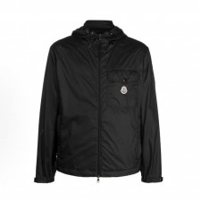 몽클레르 SS23 사마카르 로고 패치 후드 집업 자켓 남성용 블랙 (탑몽X)