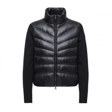 몽클레어 CARDIGAN FW25 패치워크 루즈핏 긴팔 지퍼 울 다운 자켓 여성용 (탑몽X)