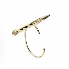 샤넬 25K 펜슬 모티프 메탈 이어링 여성용