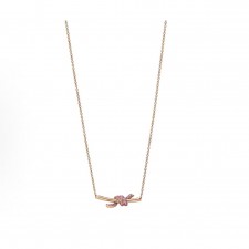 티파니 Knot 시리즈 18K 로즈골드 로고 목걸이 여성용