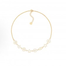 디올 Lucky 시리즈 클로버 스타 골드 메탈 목걸이 남녀공용