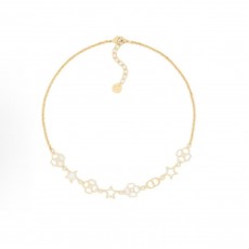 디올 Lucky 시리즈 클로버 스타 골드 메탈 목걸이 남녀공용