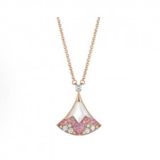 불가리 디바스 드림 18K 로즈골드 네크리스 여성용 핑크