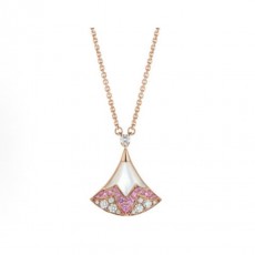 불가리 디바스 드림 18K 로즈골드 네크리스 여성용 핑크