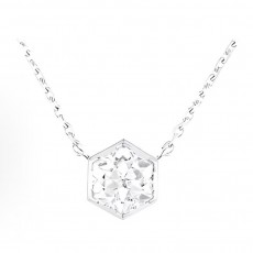 쇼메 Bee My Love 18K 화이트골드 다이아몬드 펜던트 네크리스 여성용 실버