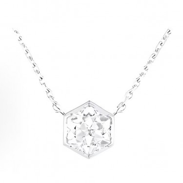 쇼메 Bee My Love 18K 화이트골드 다이아몬드 펜던트 네크리스 여성용 실버