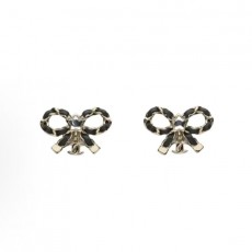 샤넬 25B 가을겨울 스컬프처 디자인 메탈 이어스터드 유니섹스 블랙