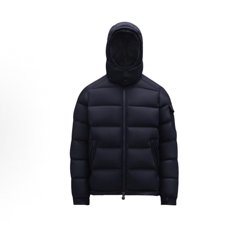 몽클레르 Montgenevre 시리즈 울 긴팔 심플 숏 다운 재킷 남성용 네이비