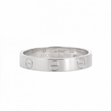 까르띠에 러브 스크루 디테일 슬림 화이트골드 반지 커플 공용