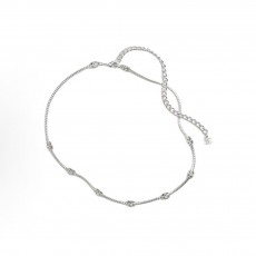 샤넬 24B 더블C 로고 메탈 숏 네크리스 여성