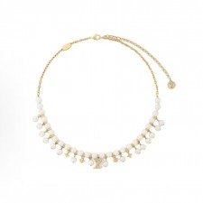 루이비통 알파벳 장식 메탈 레진 목걸이 여자 골드