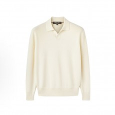 로로피아나 FW25 긴팔 라인 포인트 폴로셔츠 남성용 베이지 (B+공장)