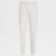 LARDINI SS22 솔리드 버튼 슈트 팬츠 남성 화이트 (B+공장)