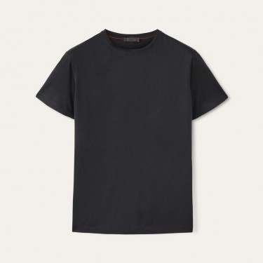 로로피아나 SS23 솔리드 라운드넥 반팔 티셔츠 남성용 네이비 (B+공장)