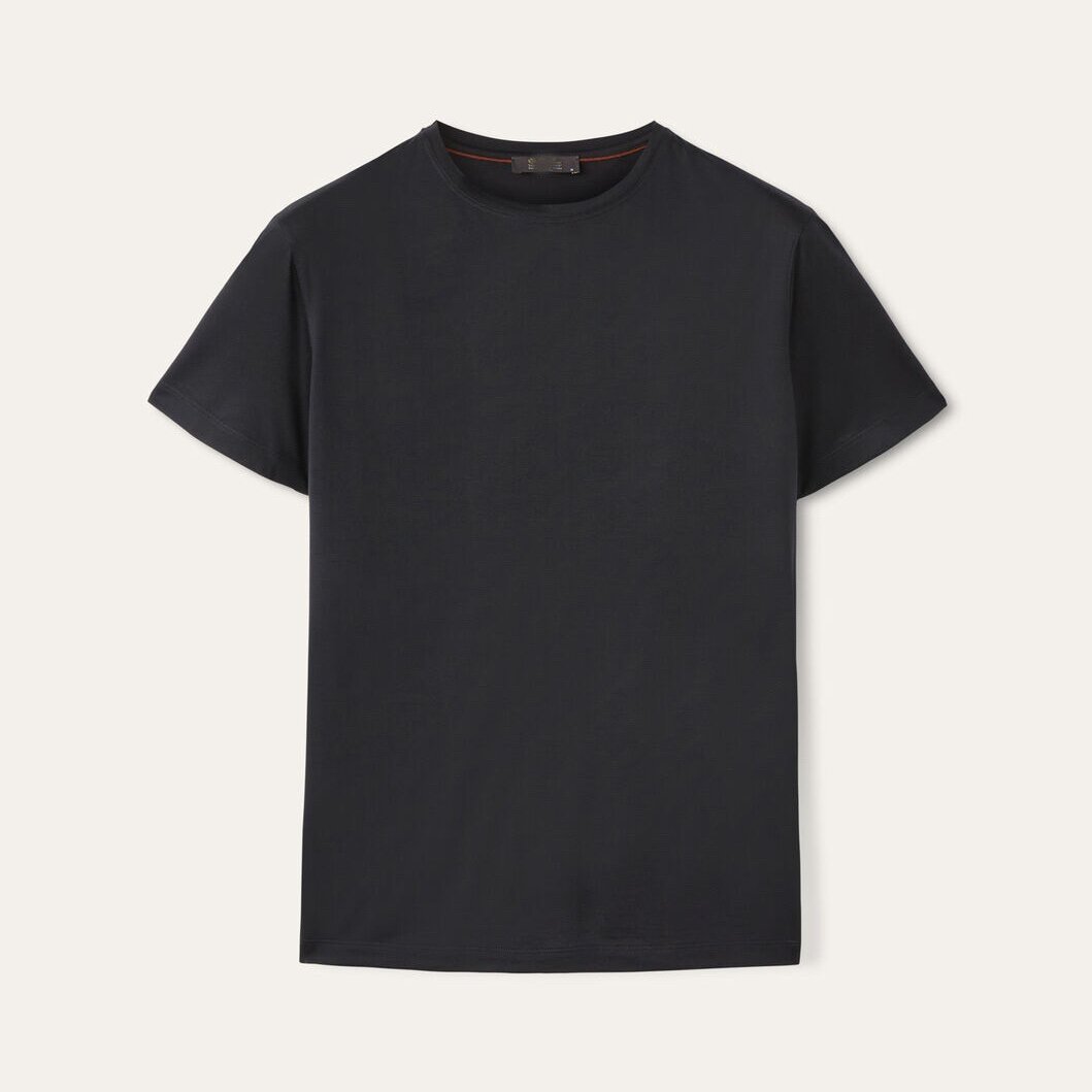 로로피아나 SS23 솔리드 라운드넥 반팔 티셔츠 남성용 네이비 (B+공장)