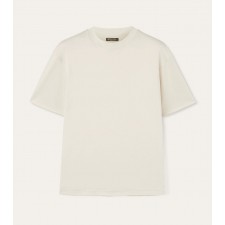 로로피아나 SS25 페를레도 솔리드 크루넥 반소매 티셔츠 남성용 크리미 아몬드 (B+공장)