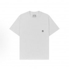 WOOYOUNGMI 솔리드 라운드넥 반팔 티셔츠 남녀공용 화이트