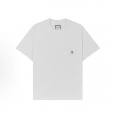 WOOYOUNGMI 솔리드 라운드넥 반팔 티셔츠 남녀공용 화이트