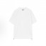 우영미 솔리드 드롭숄더 반팔 라운드넥 루즈핏 티셔츠 남성용 화이트