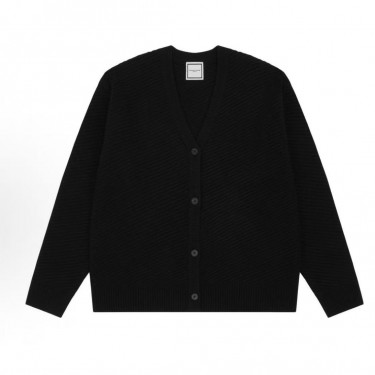 우영미 단색 단추 V넥 긴팔 니트 남성용