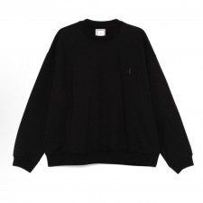 우영미 회오리 프린트 라운드넥 풀오버 긴팔 맨투맨 남성용 블랙