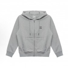 우영미 알파벳 프린트 지퍼 후드 긴팔 맨투맨 남성용 그레이