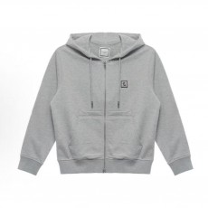 우영미 알파벳 프린트 지퍼 후드 긴팔 맨투맨 남성용 그레이