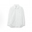 우영미 SS25 캐주얼 스프레드 칼라 싱글 버튼 긴팔 셔츠 남성 화이트